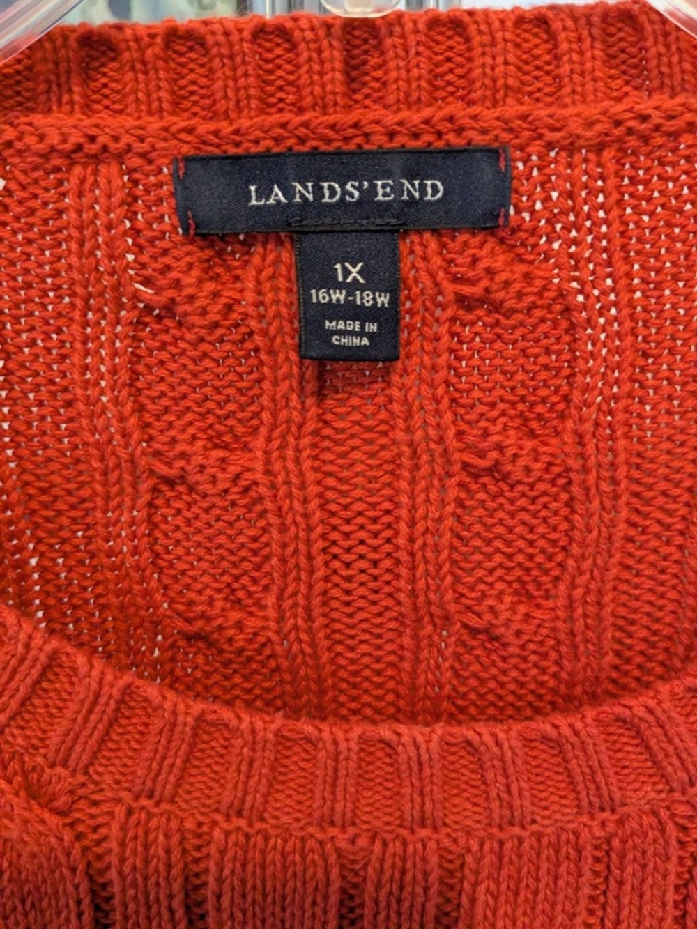 Land's End Drifter Cable Knit Sweater, Women's 1x - Picture 2 of 8